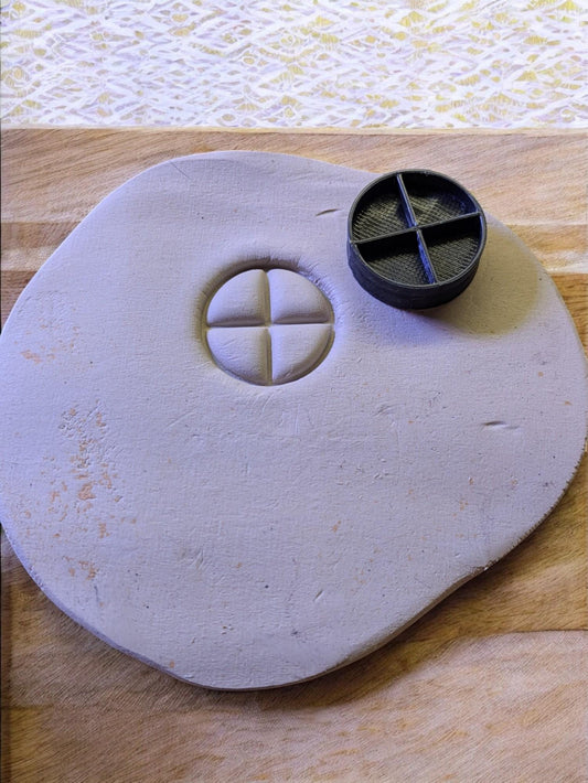 Mini-ikkunaleimasarja savelle | Pyöreät 4-ruutuiset tekstuurityökalut – 2 kokoa