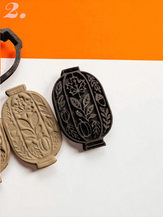 Syksyn Sato painoleikkuri saveen – lehdet, kurpitsat ja tammenterhot