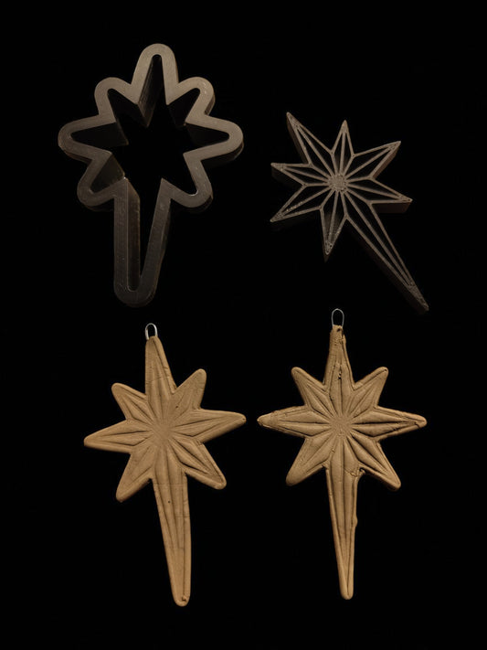 Joulutähti leikkuri ja leimasin