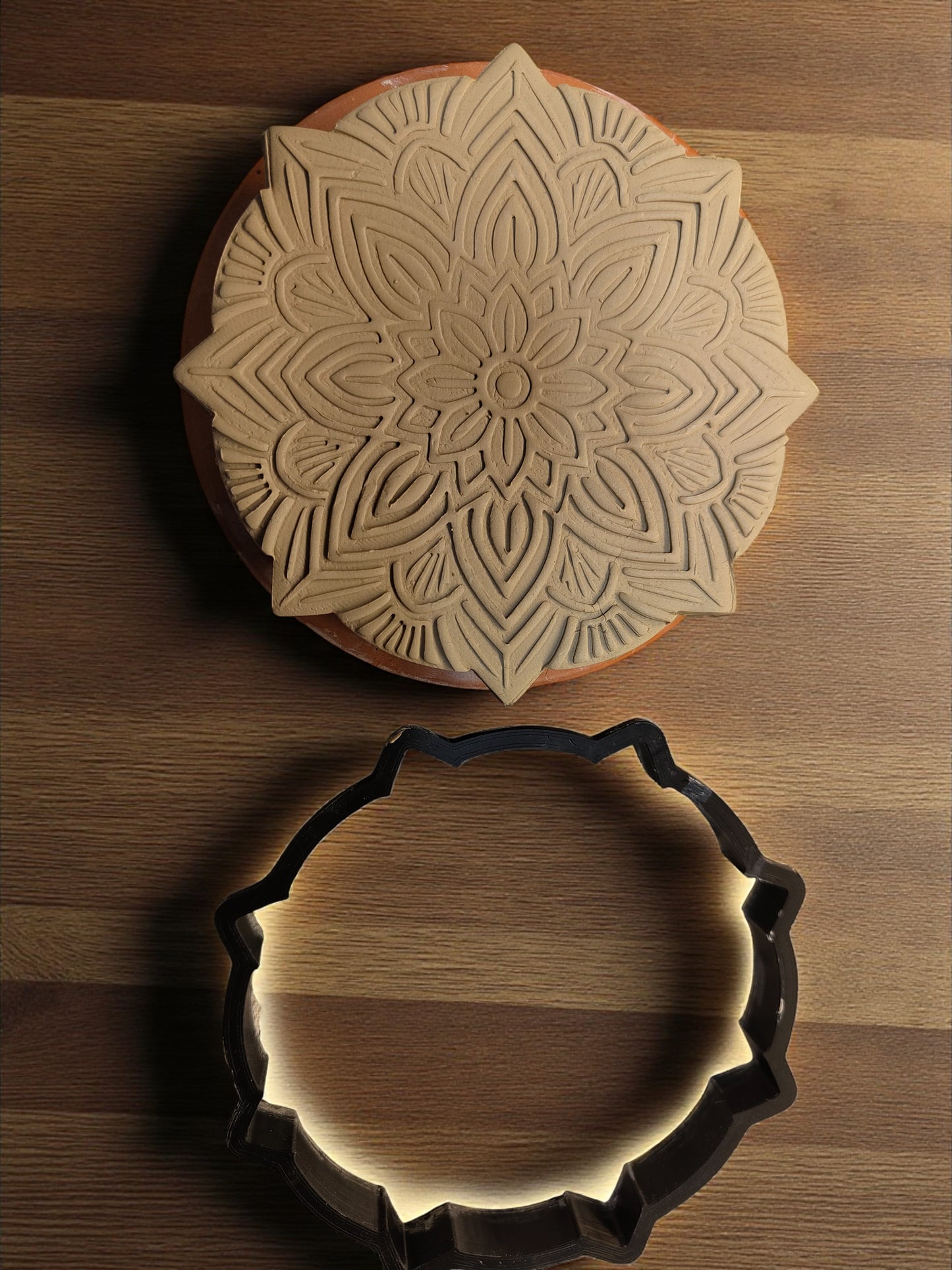 Mandala Clay Cutter | 3D-Printed Geometric Shape Cutter for Ceramics and Pottery