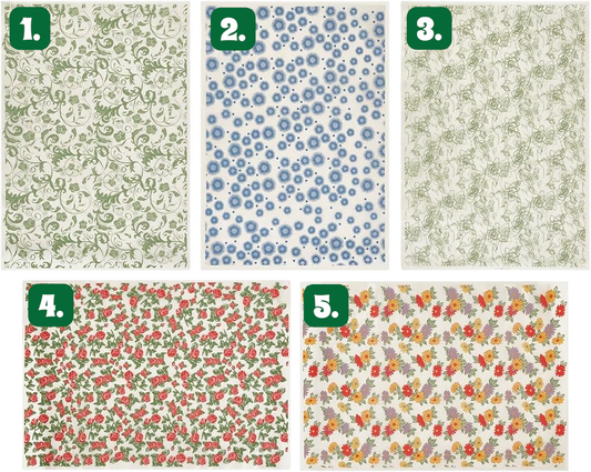 Keramiikan siirtopaperi – kukkakuvio