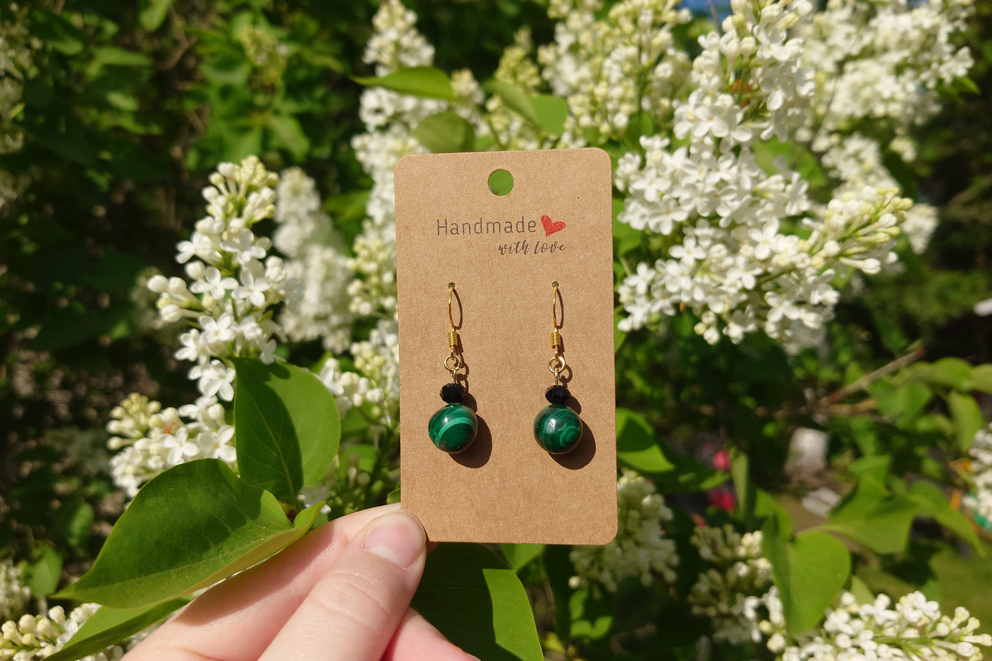Vintage Malachite Earrings