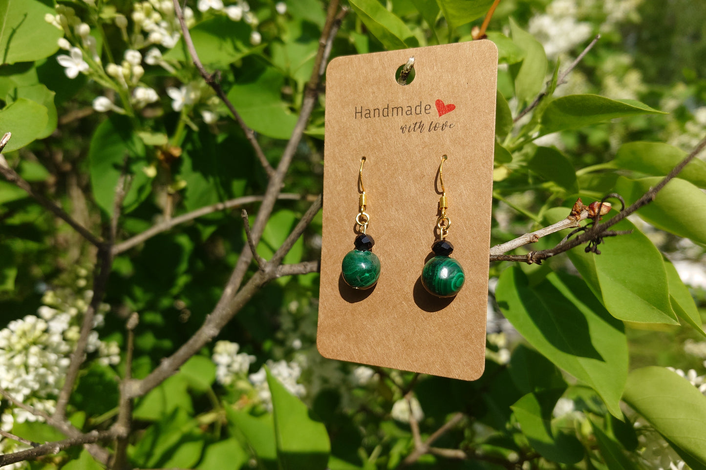 Vintage Malachite Earrings
