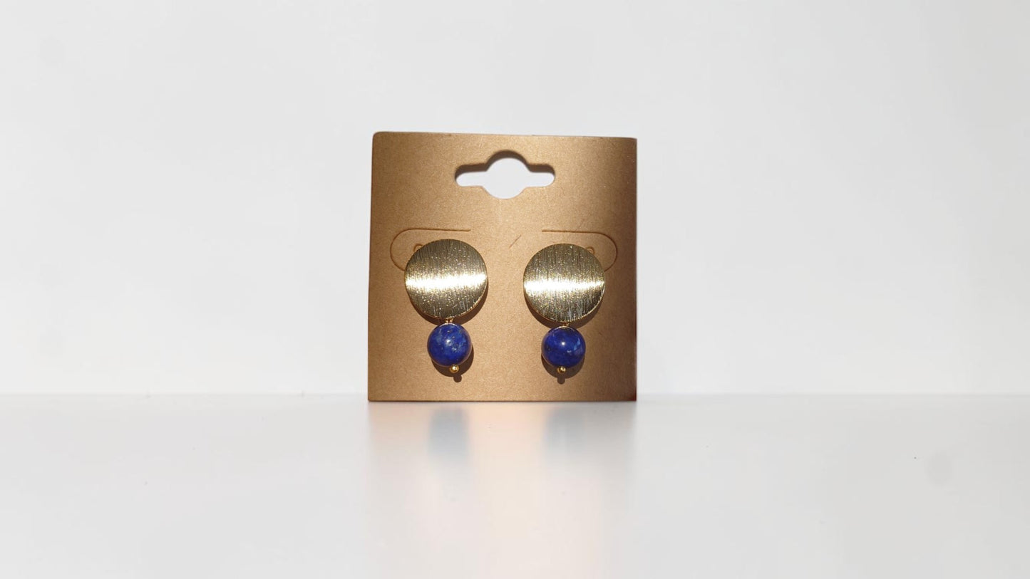 Lapis Lazuli Earrings with 18K plating