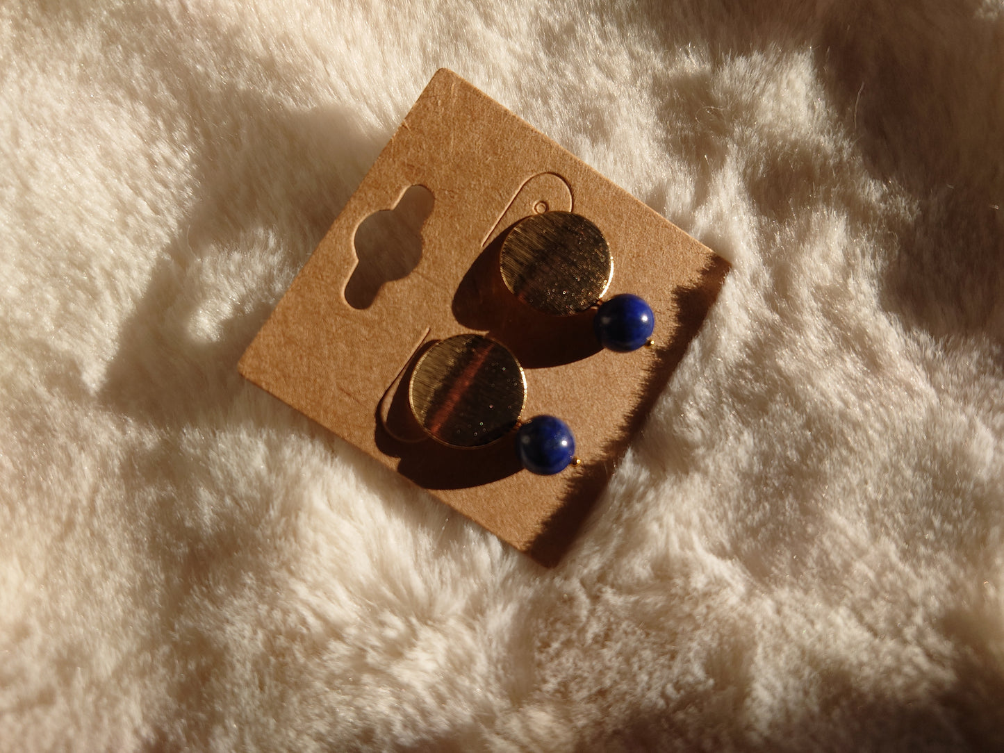 Lapis Lazuli Earrings with 18K plating