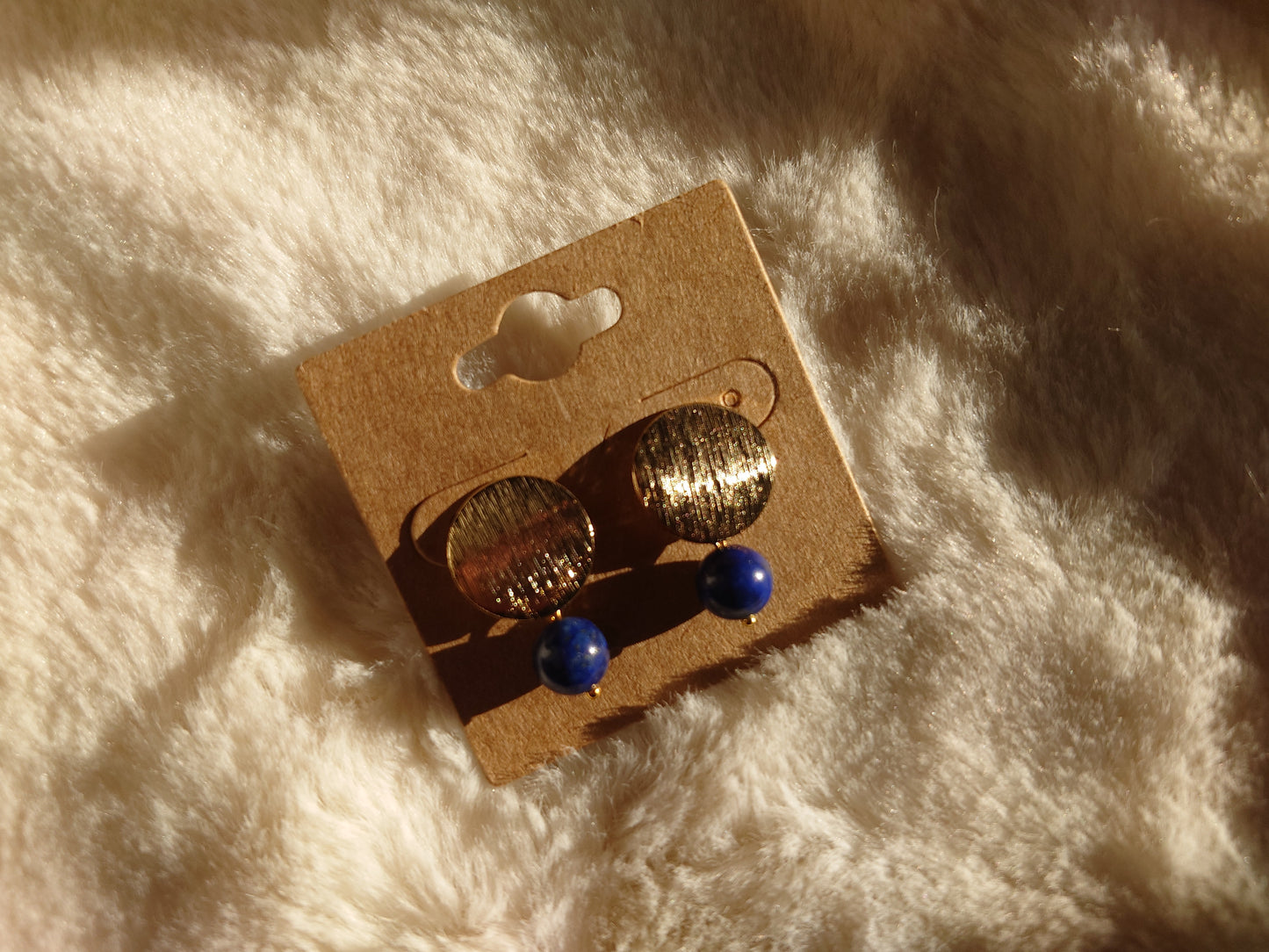 Lapis Lazuli Earrings with 18K plating