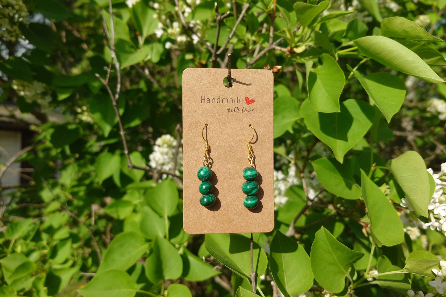 Malachite Cluster Earrings