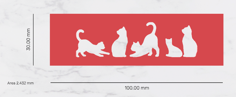 Kissateemaiset sabluunat  – 3 eri kokoa