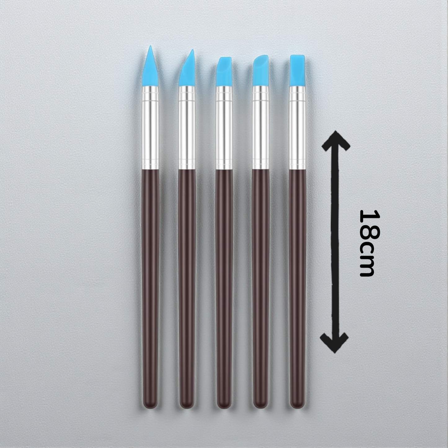 🩵 Silikonikärkinen muotoilukynäsetti - sisältää 5 kynää