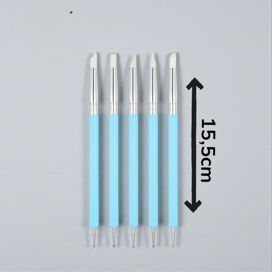 💙 Pallotyökalusetti – silikonipäinen muotoilusetti (5 kpl)