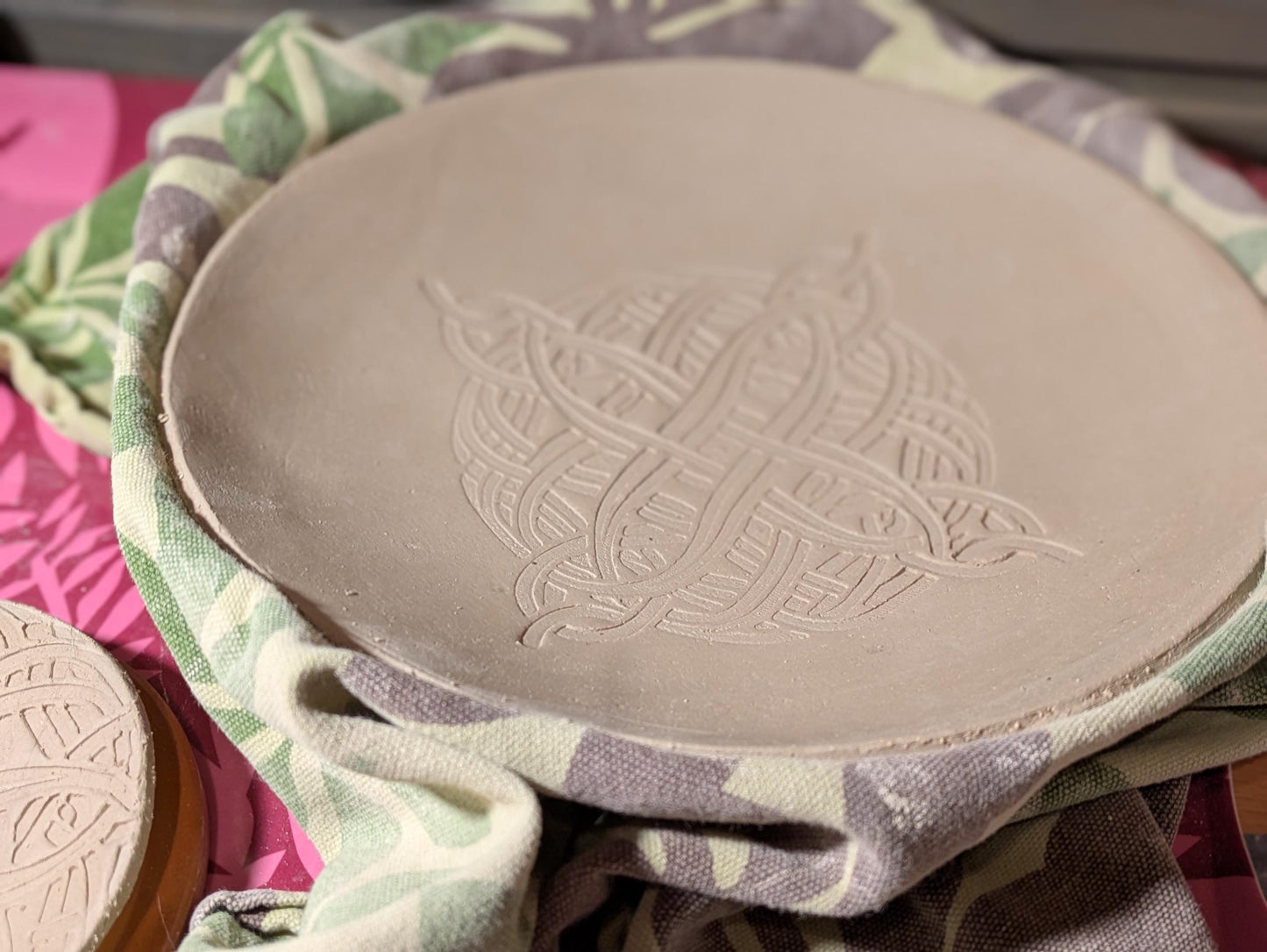 Celtic Knot Pattern Stamp for Pottery | Clay Texture Tool | Handmade Ceramic Decor Tool