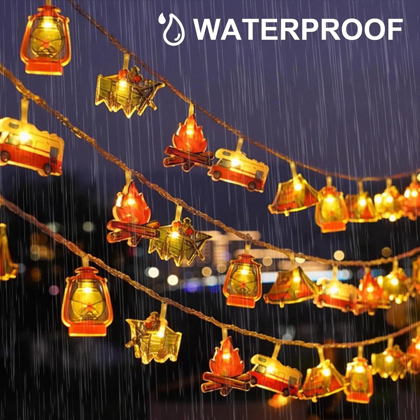 Retkivalosarja – 20 LED-valoa, ajastimella