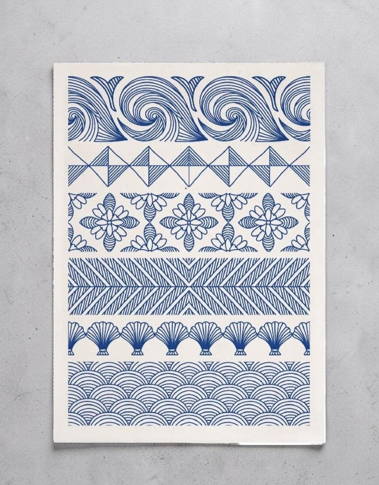 Geometric theme Underglaze Transfer Sheet