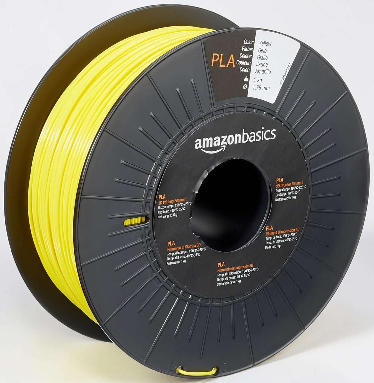 Amazon Basics PLA-filamentti – Keltainen, 1.75 mm (1 kg)