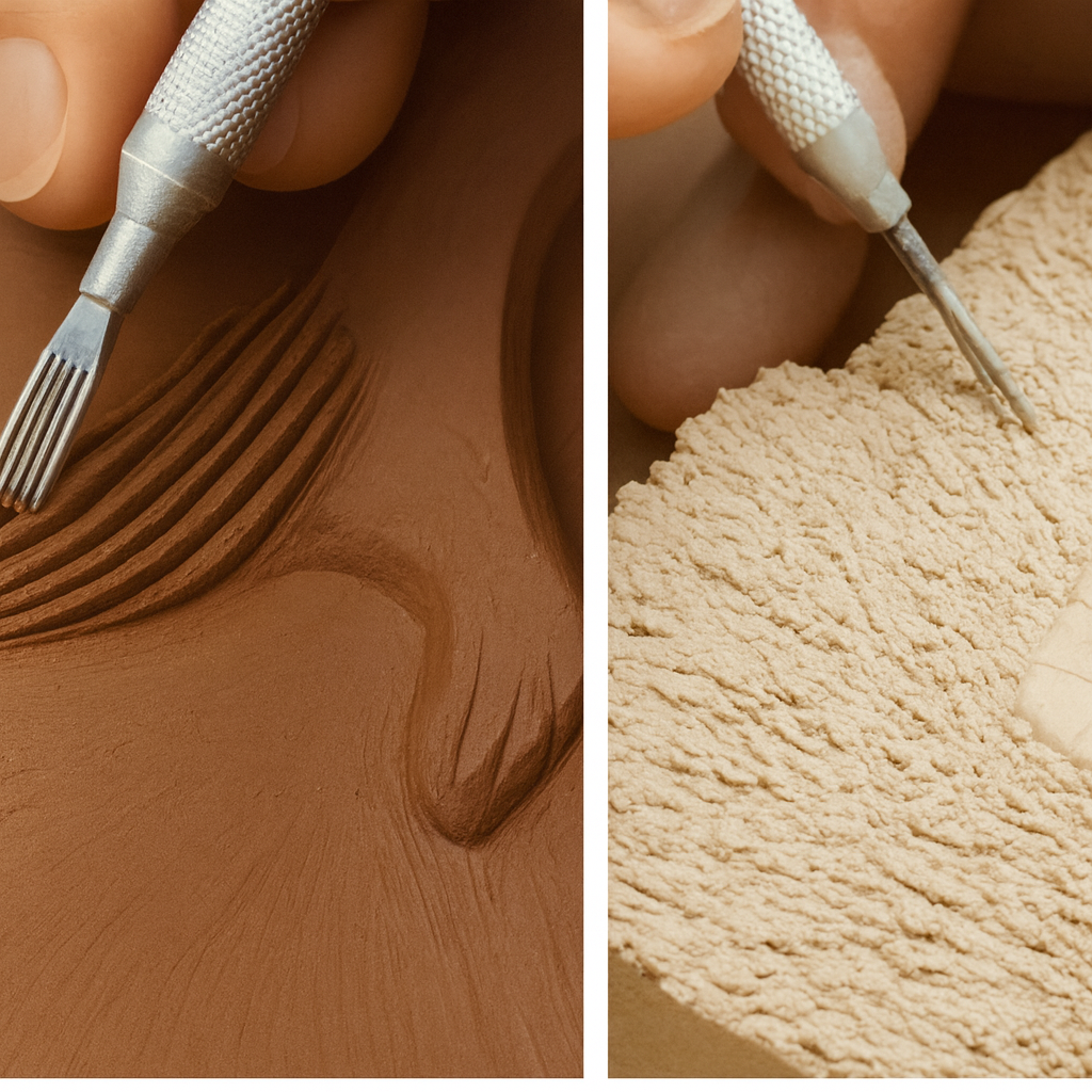 Clay ceramic needle and Featherline texture detail tool