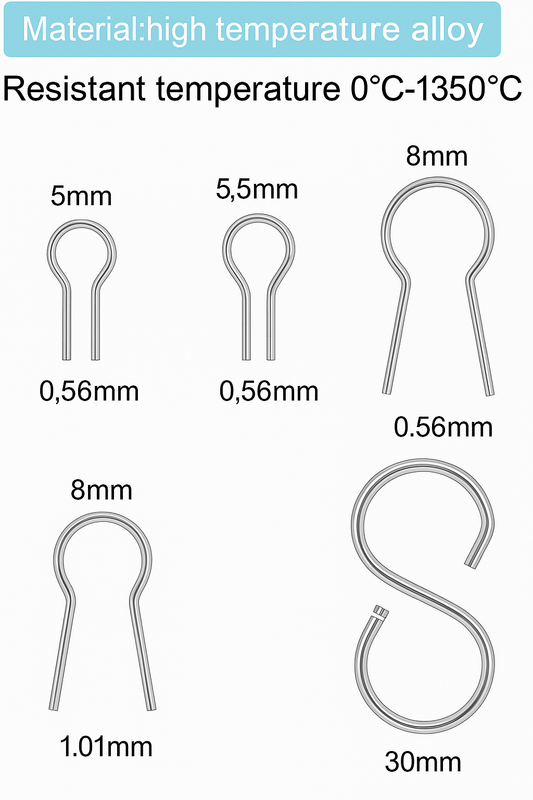 High-Temperature Hanging Hooks for Ceramics and Glass – up to 1350 °C