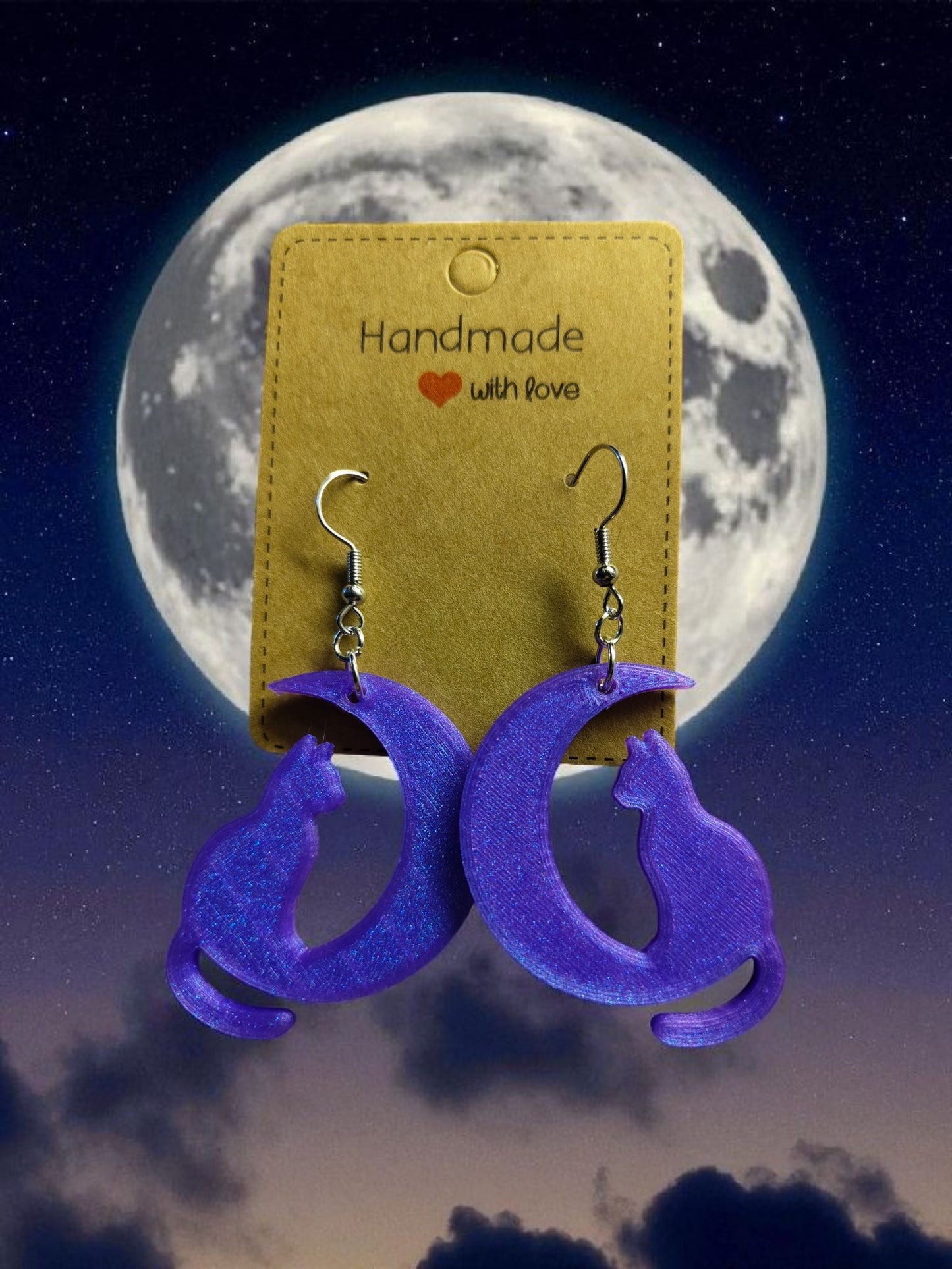 Halloween-korvakorut – Kissa, pentagrammi, hämähäkki, hämähäkinverkko, lepakko tai kurpitsa!