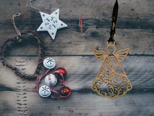 Wooden angel ornaments