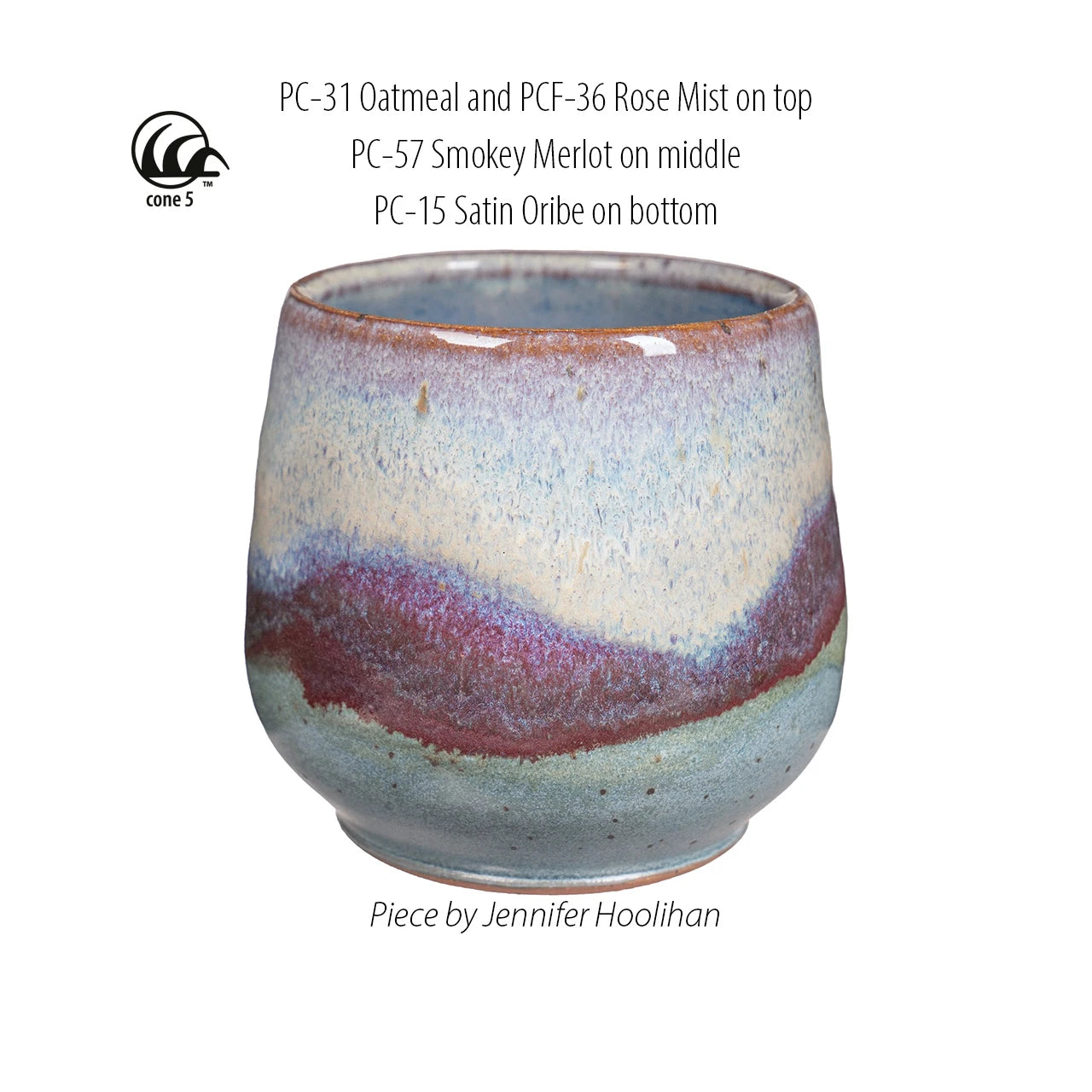 Potter's Choice: AMACO PC-57 Smokey Merlot – Kivitavaralasite (Sivellinlasite), 472 ml
