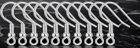 925 Sterlinghopea – korvakorukoukut (12 kpl setti)