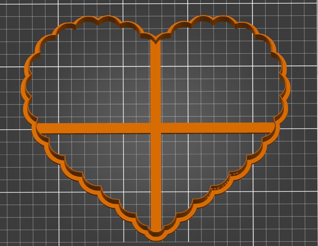 Sydämen muotoinen Piparkakkureunainen Leikkuri - eri kokoja