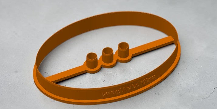 Oval Soap Dish Clay Cutter – With Drainage Hole(s) | 3D Printed Pottery Tool