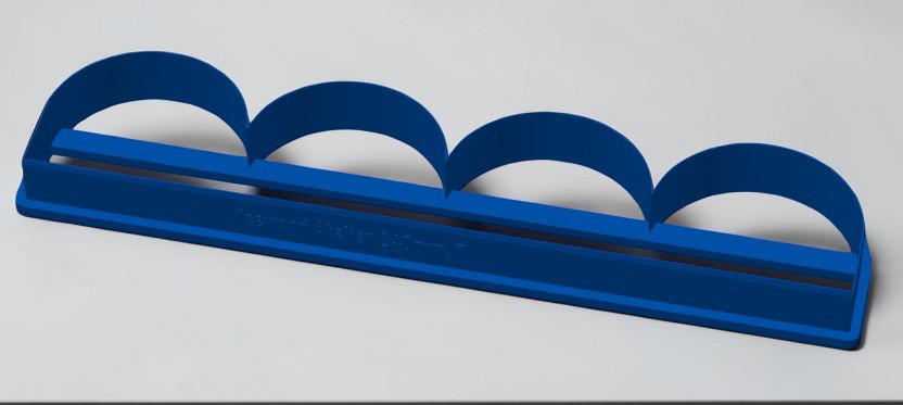 Scallop Wave Strip Clay Cutter | 3D Printed Pottery Tool