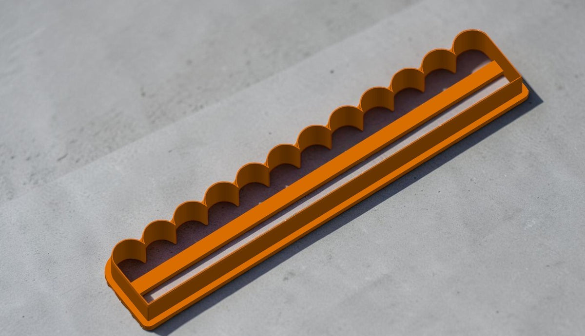 Mini Scallop Border Strip Clay Cutter | 3D Printed Pottery Tool