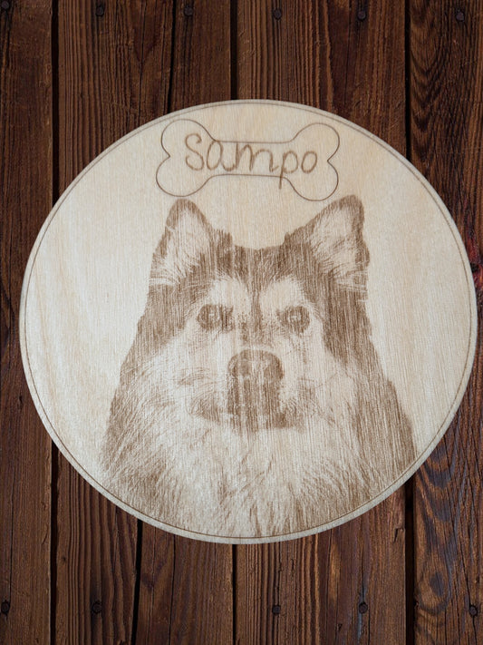 Personoitu lemmikkitaulu – Pyöreä, Neliö tai A4