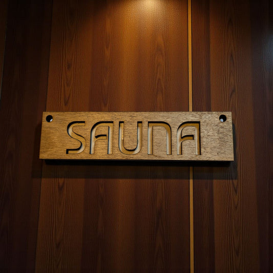 Wooden Sauna Sign