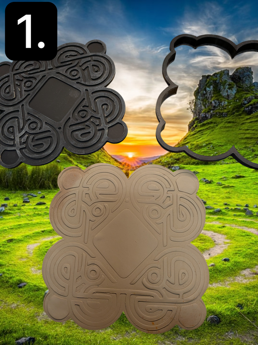 Kelttiläistyylinen leimasin&leikkuri-setti