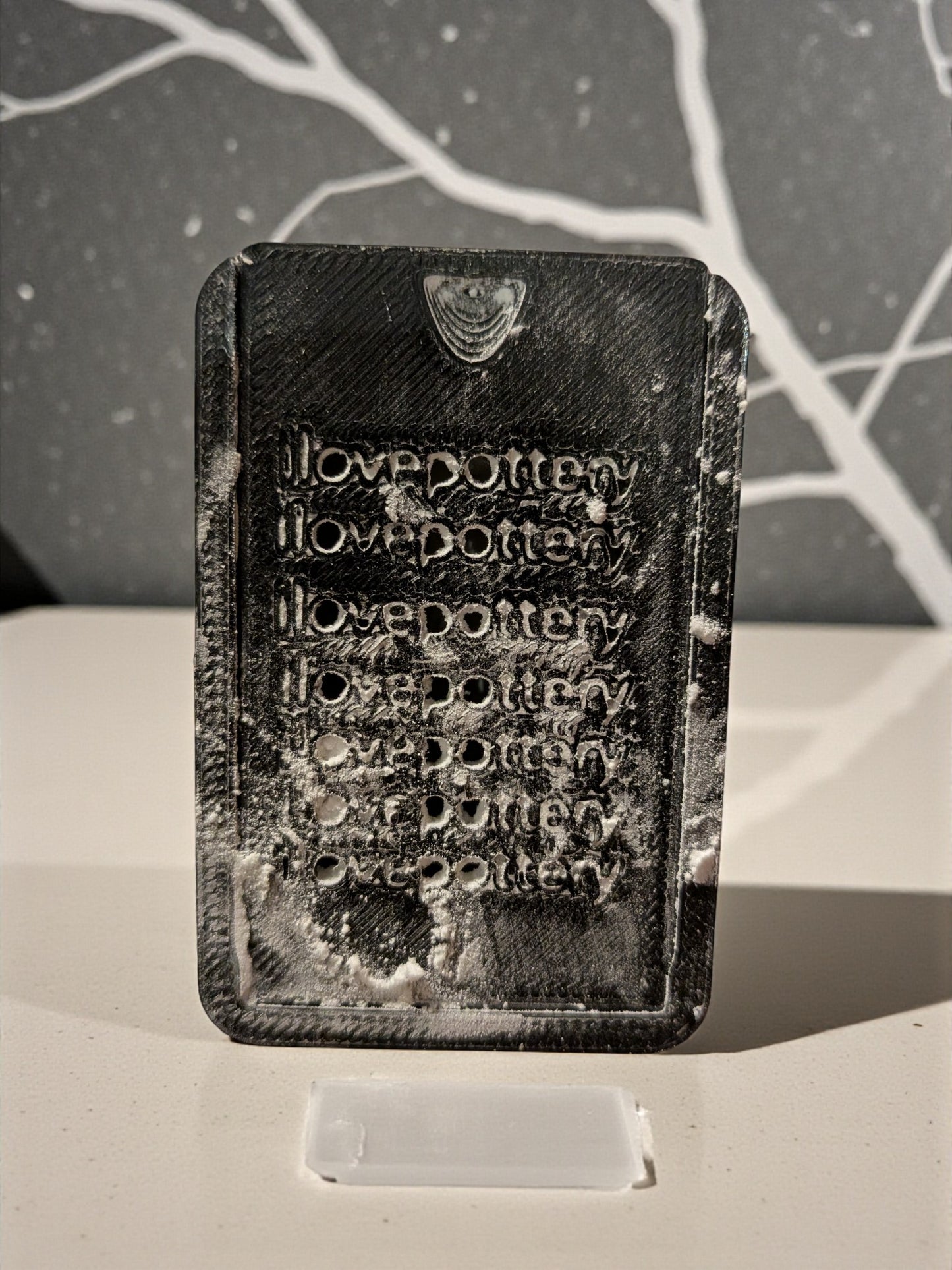 “I love pottery” -maissijauho laatikko liukukannella