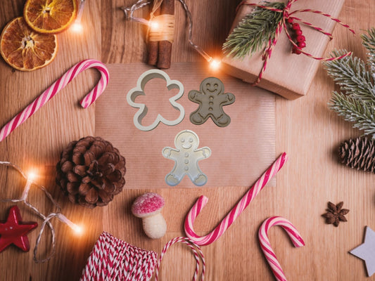 Gingerbread figure – Clay Cutter & Stamp Set (Multiple Sizes)