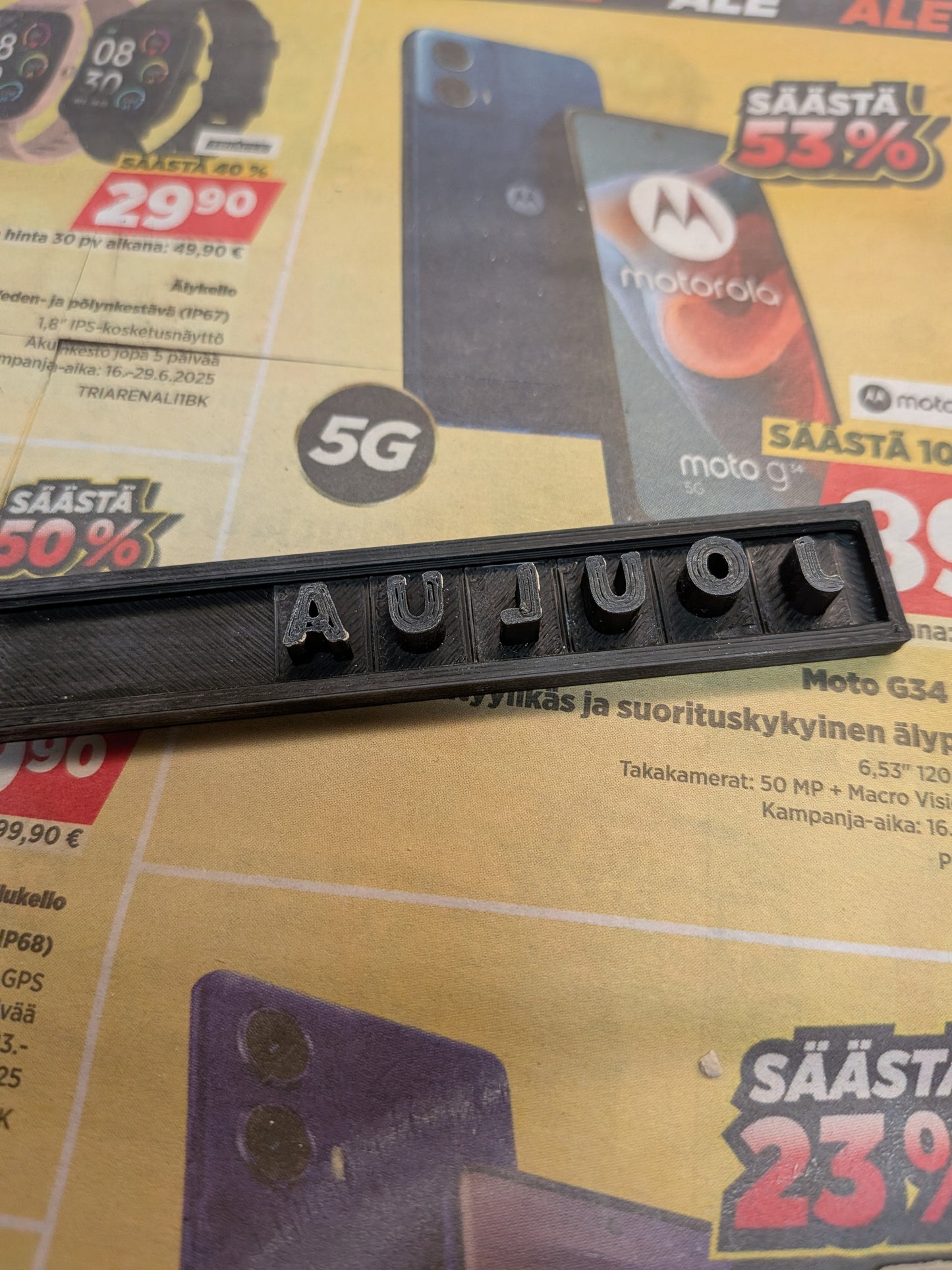 Eurooppalainen kirjainleimasinsetti säilytystelineellä ja sana-asettimella