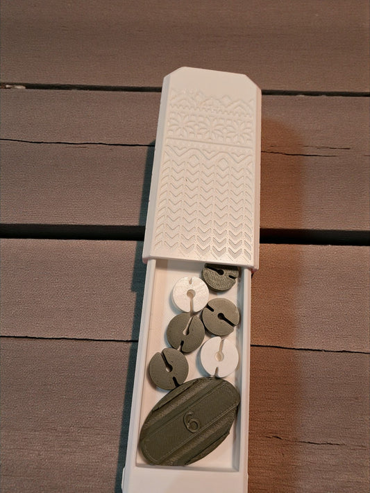 Neulontatarvikelaatikko - helpotus matkailuun ja säilytykseen