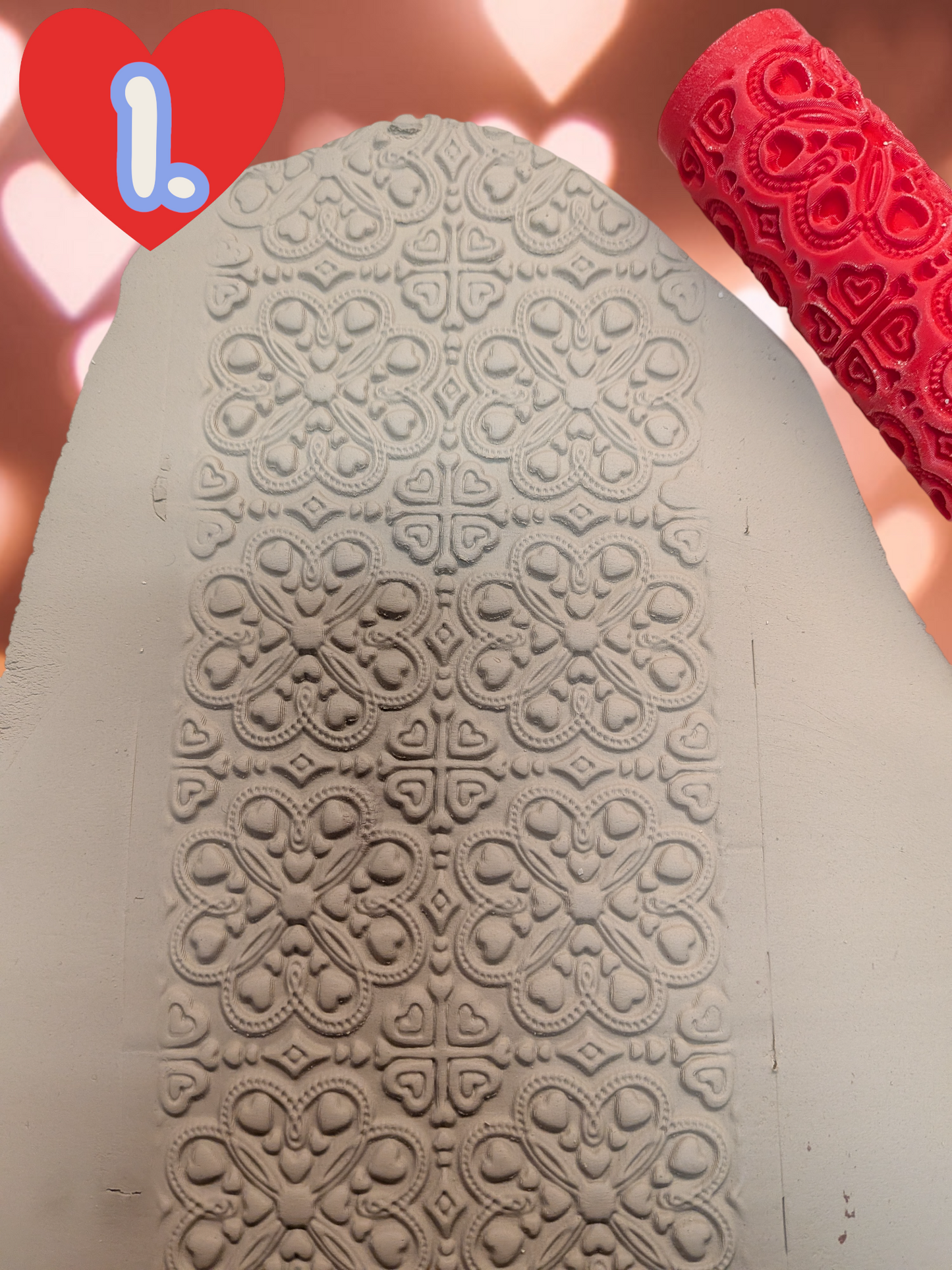 Valentines Texture Rollers – Decorative Valentine's Day Patterns for Clay