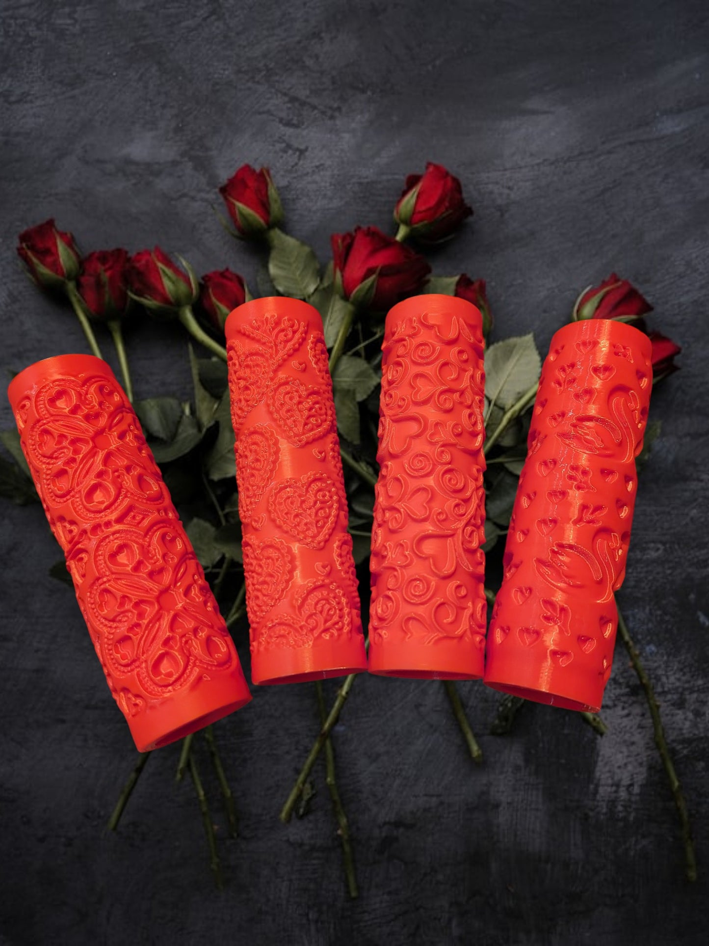 Valentines Texture Rollers – Decorative Valentine's Day Patterns for Clay