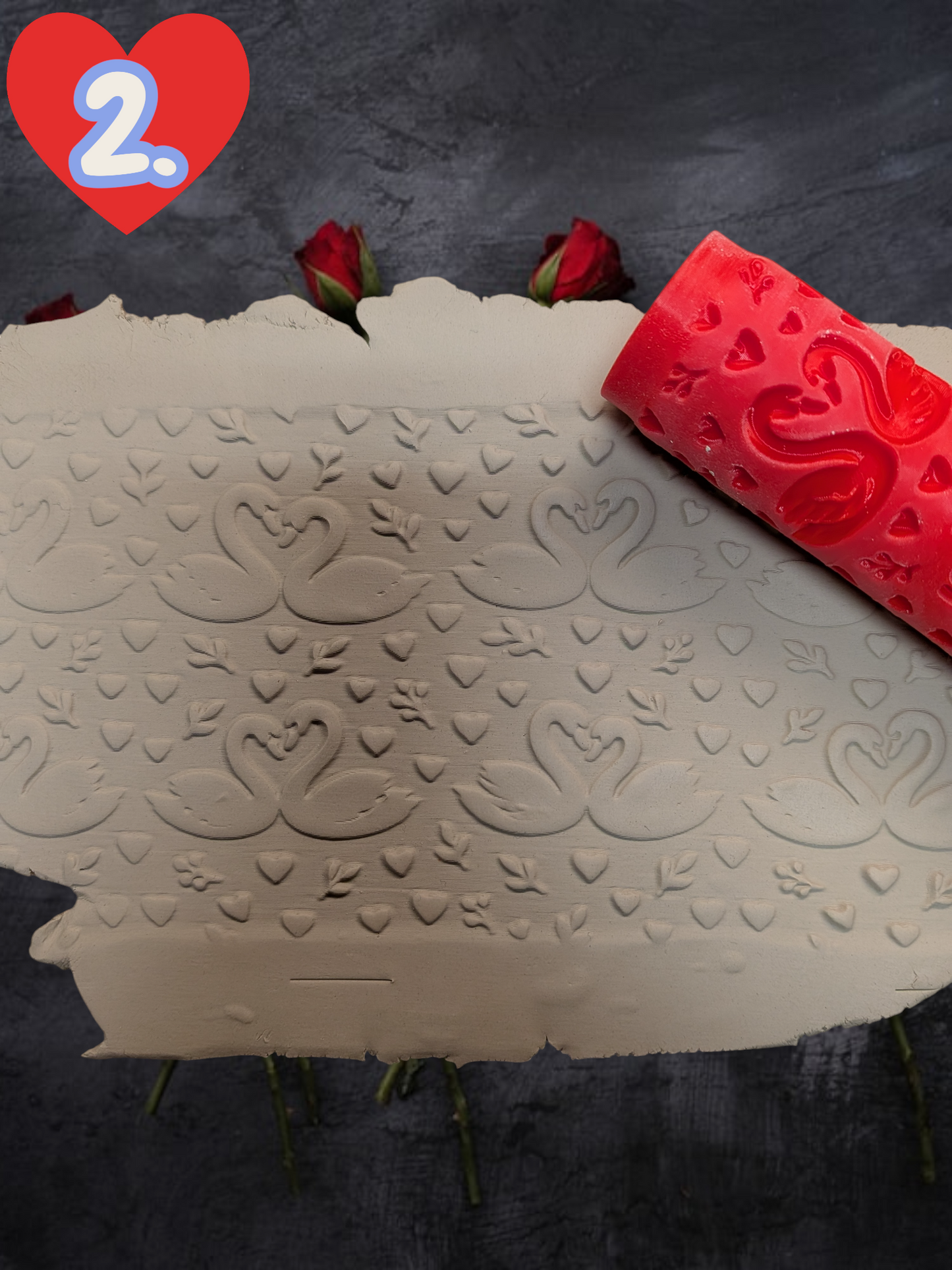 Valentines Texture Rollers – Decorative Valentine's Day Patterns for Clay