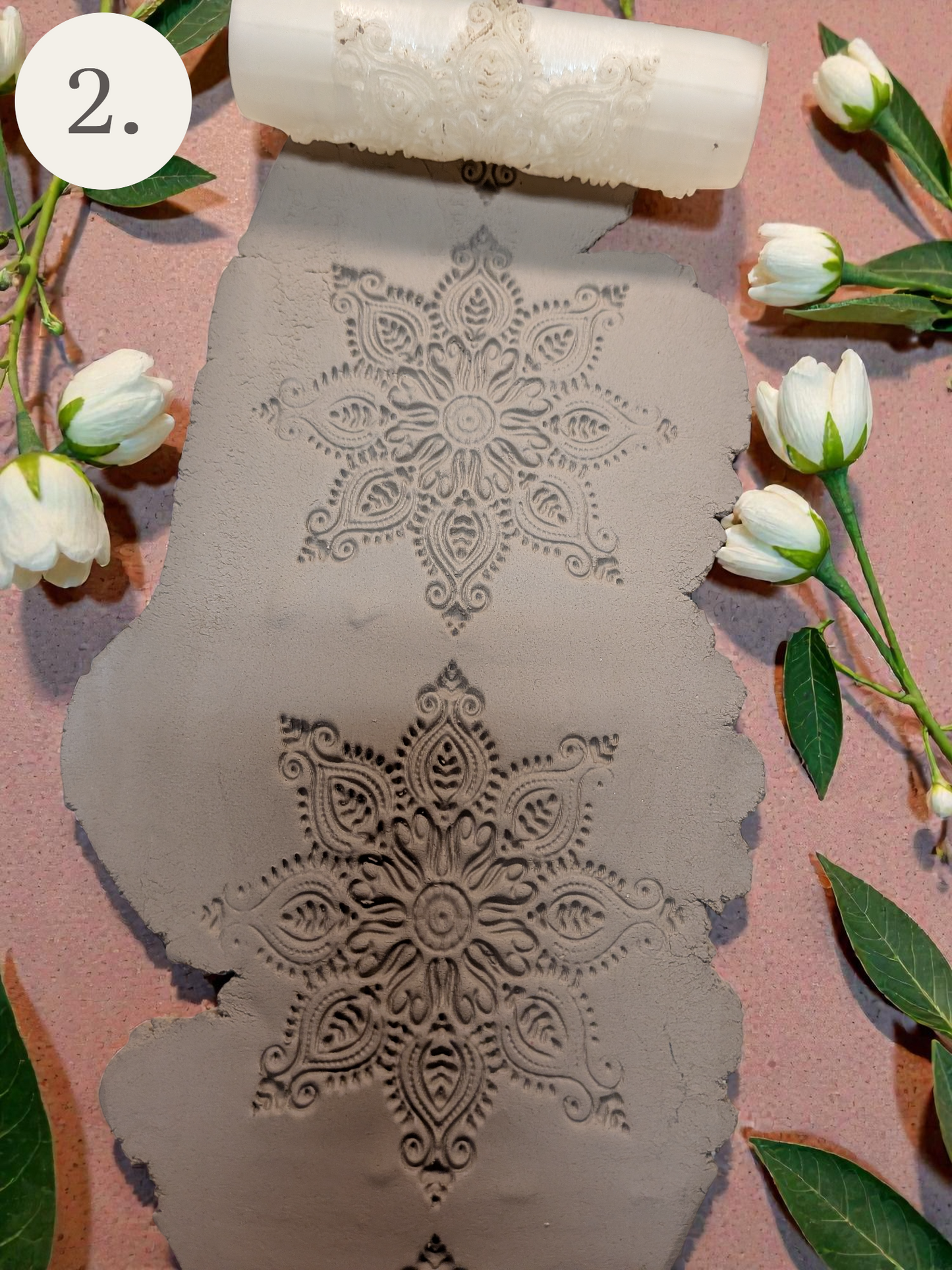 Henna Texture Rollers – Decorative Floral Patterns for Clay