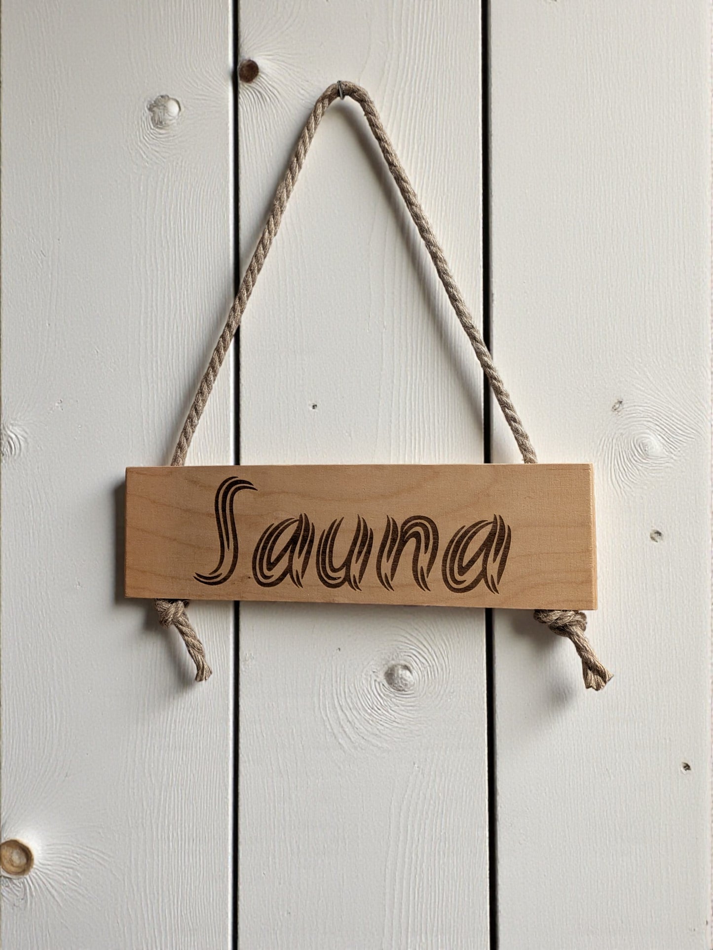 Upcycled Sauna sign