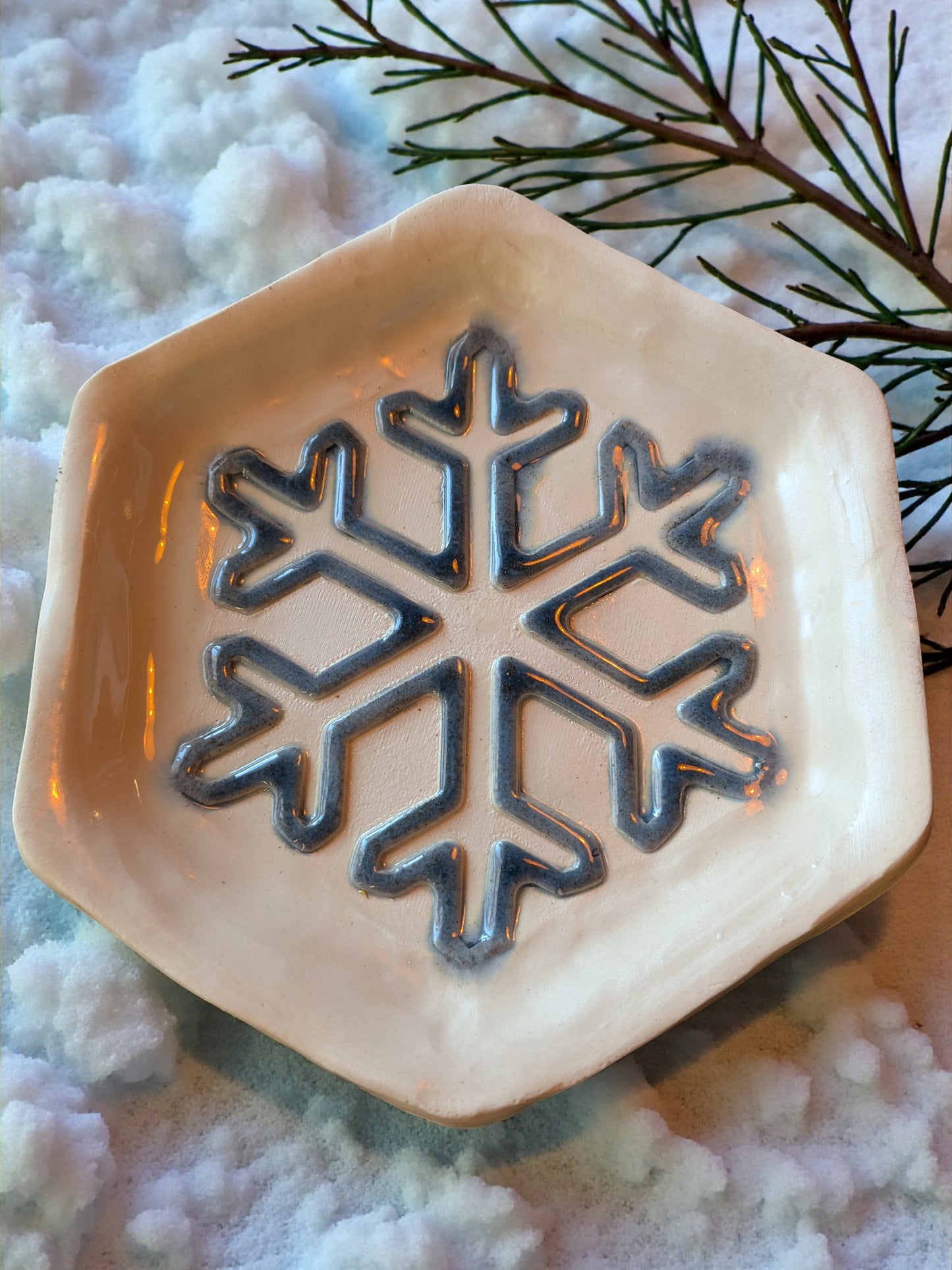 Hexagon Clay Mold with Snowflake Pattern (Mold & Cutter Sold Separately)