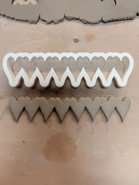 ❤️ Clay Heart Row Cutter – 3D‑Printed