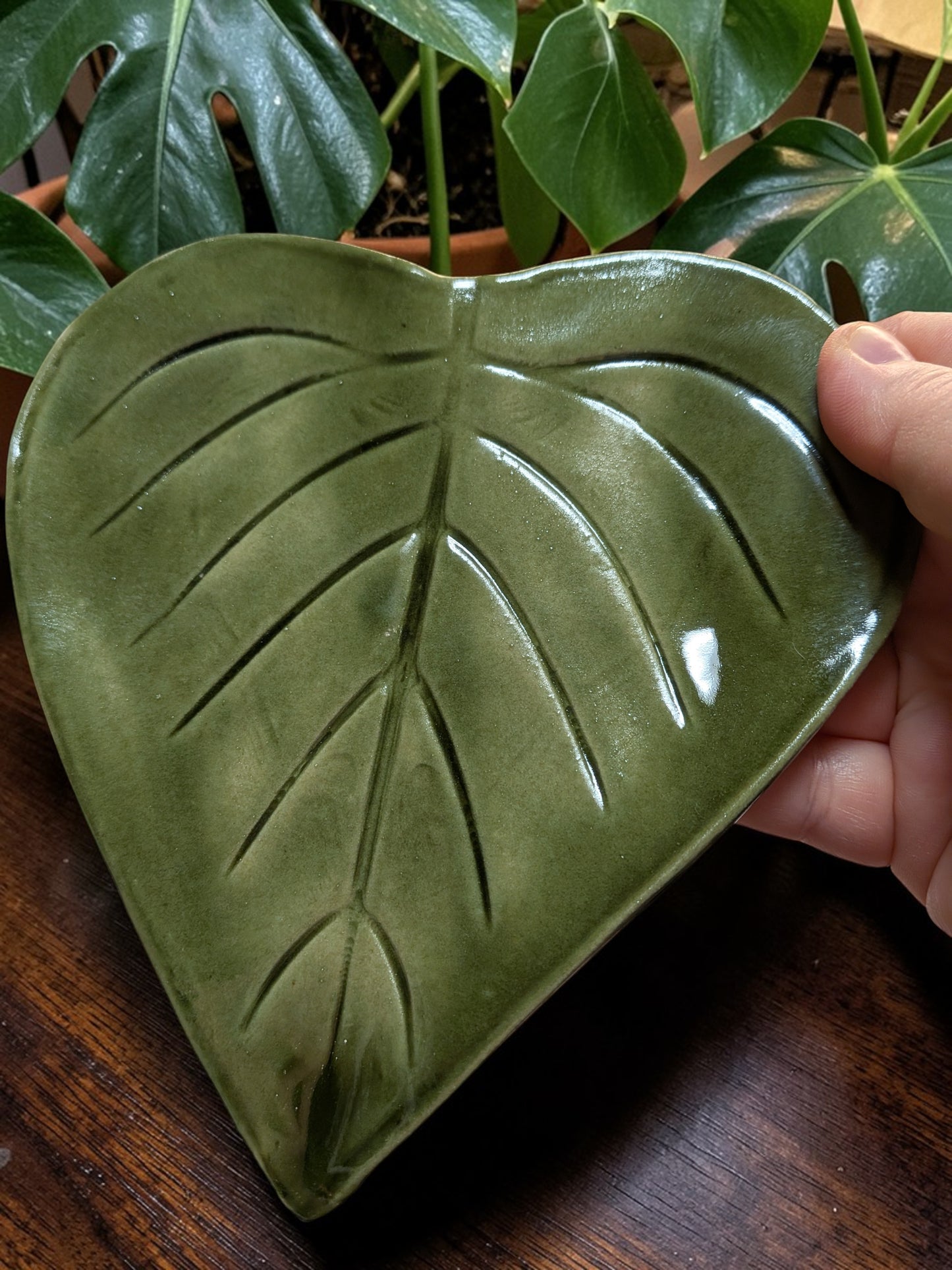 Leaf shaped clay cutter and matching mold