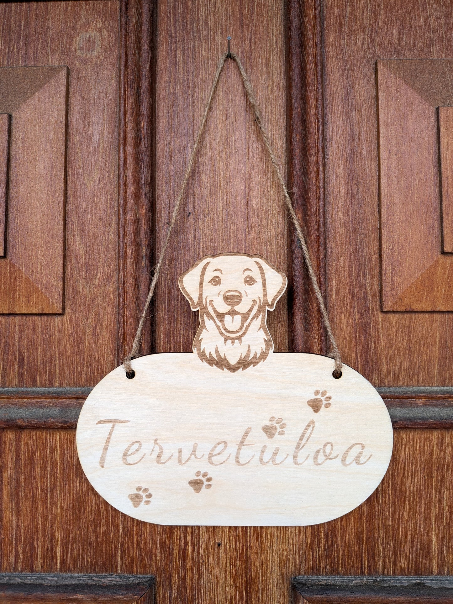 Birch Plywood Welcome Sign version 2 – Choose Your Dog Breed