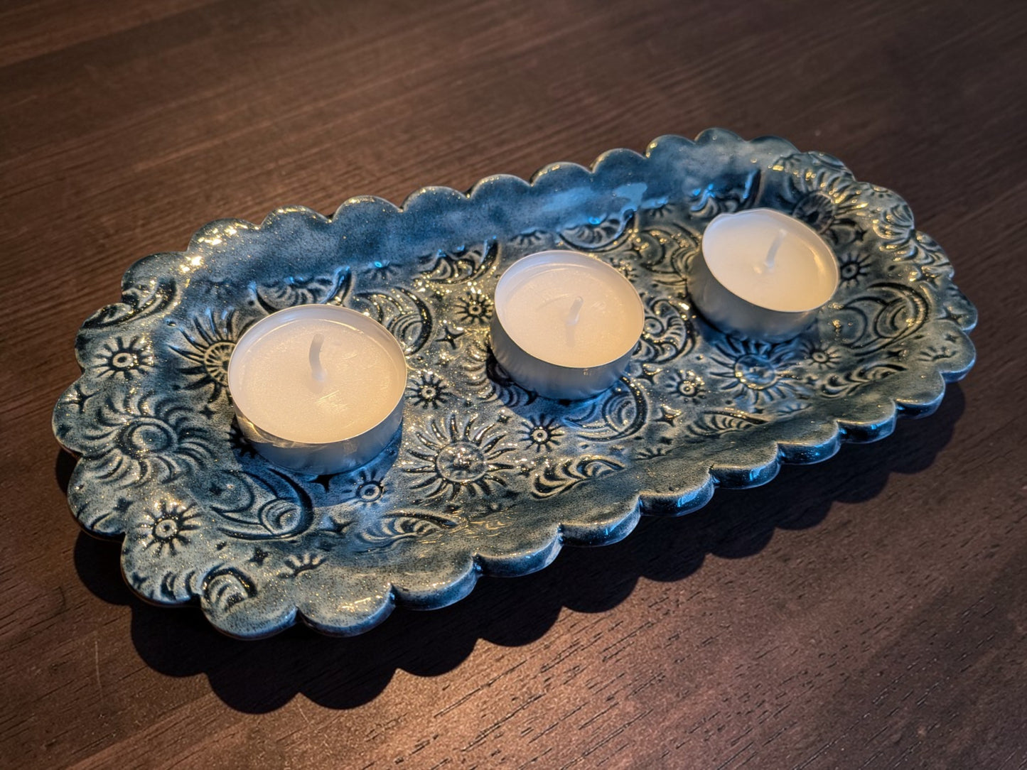 Handmade Celestial Ceramic Tray - Made in Finland