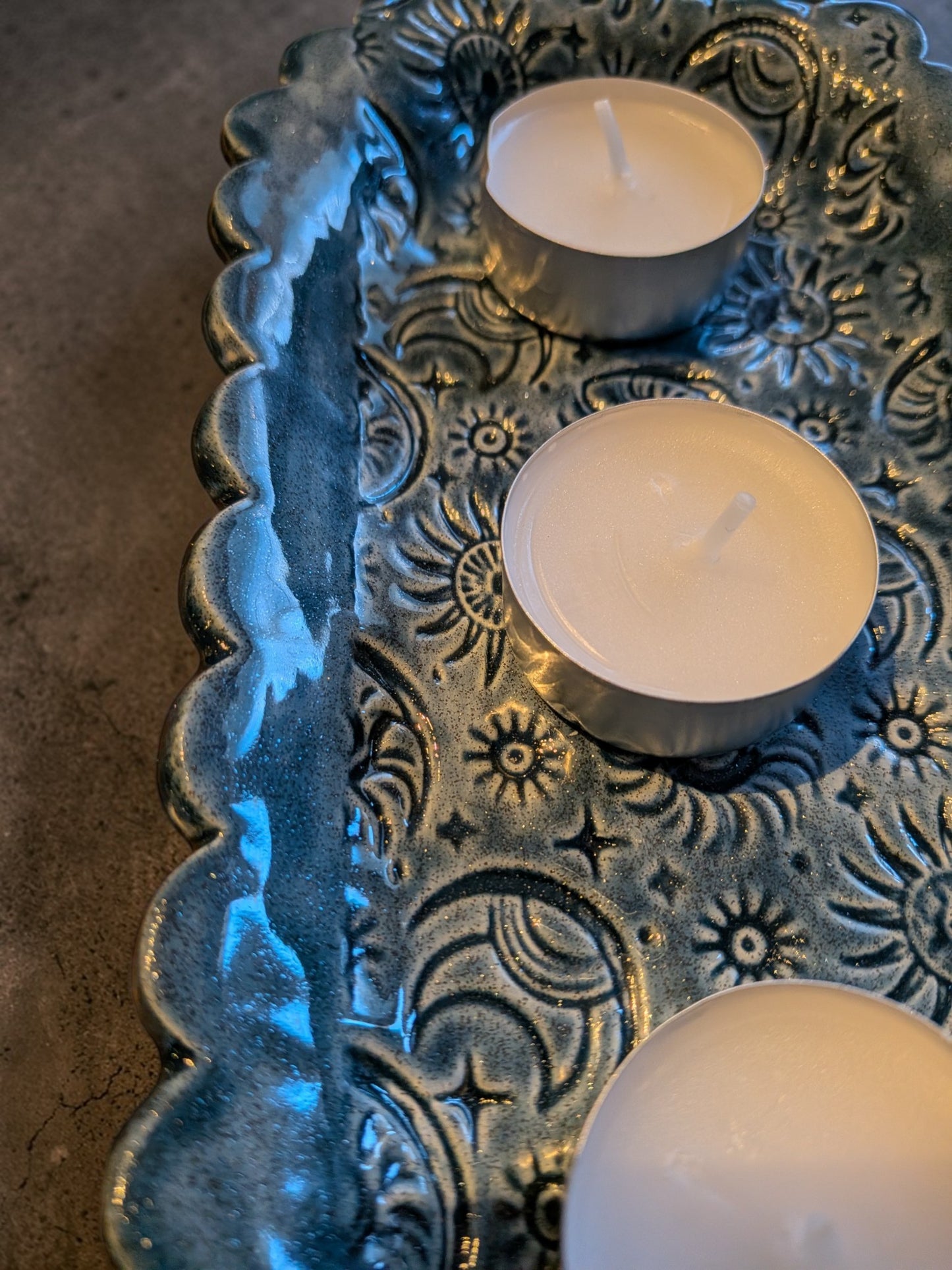 Handmade Celestial Ceramic Tray - Made in Finland