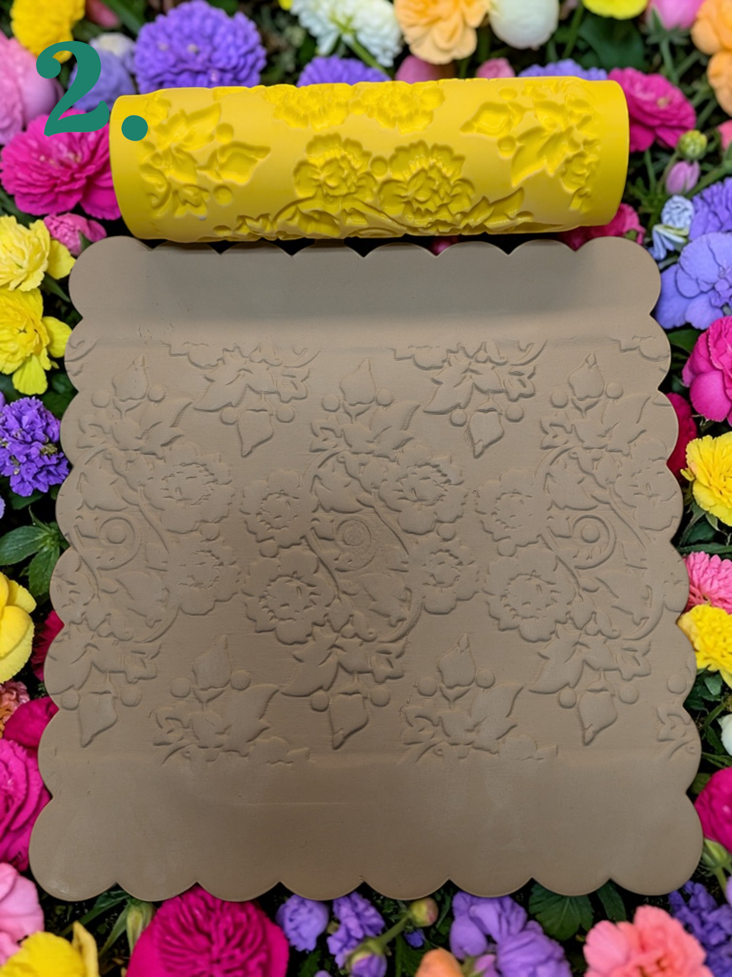 Flower Power Texture Rollers – Decorative Floral Patterns for Clay