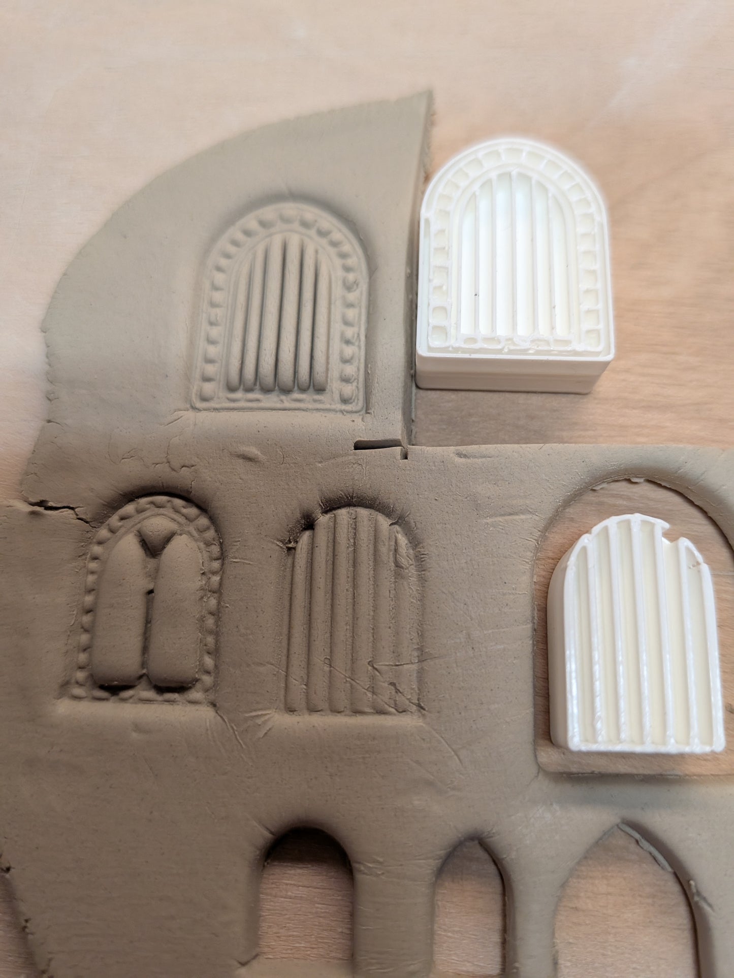 Castle Building Miniature Set - doors, windows and shields