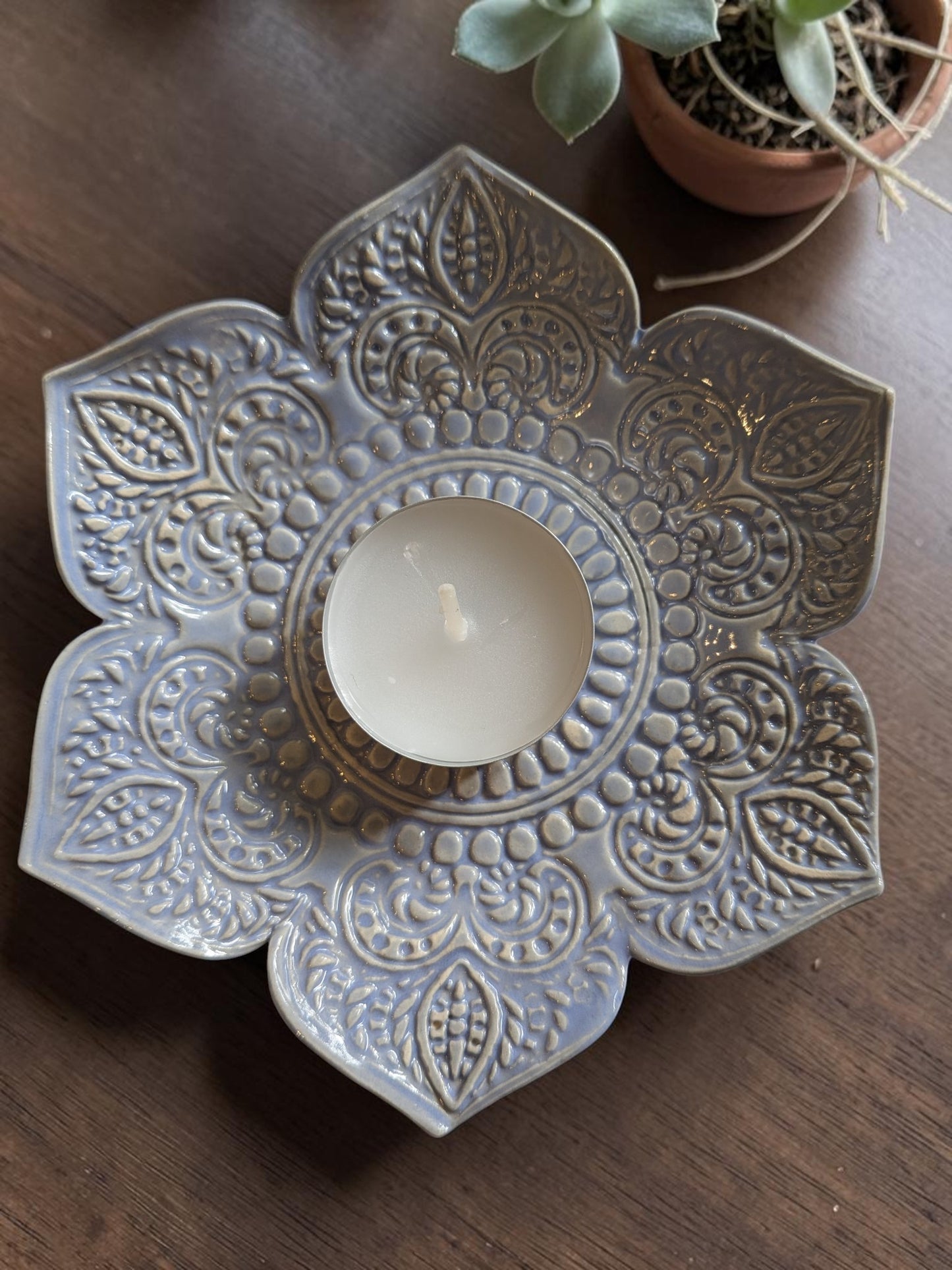 Handmade Mandala Tealight Plate - Made in Finland - Different Colours