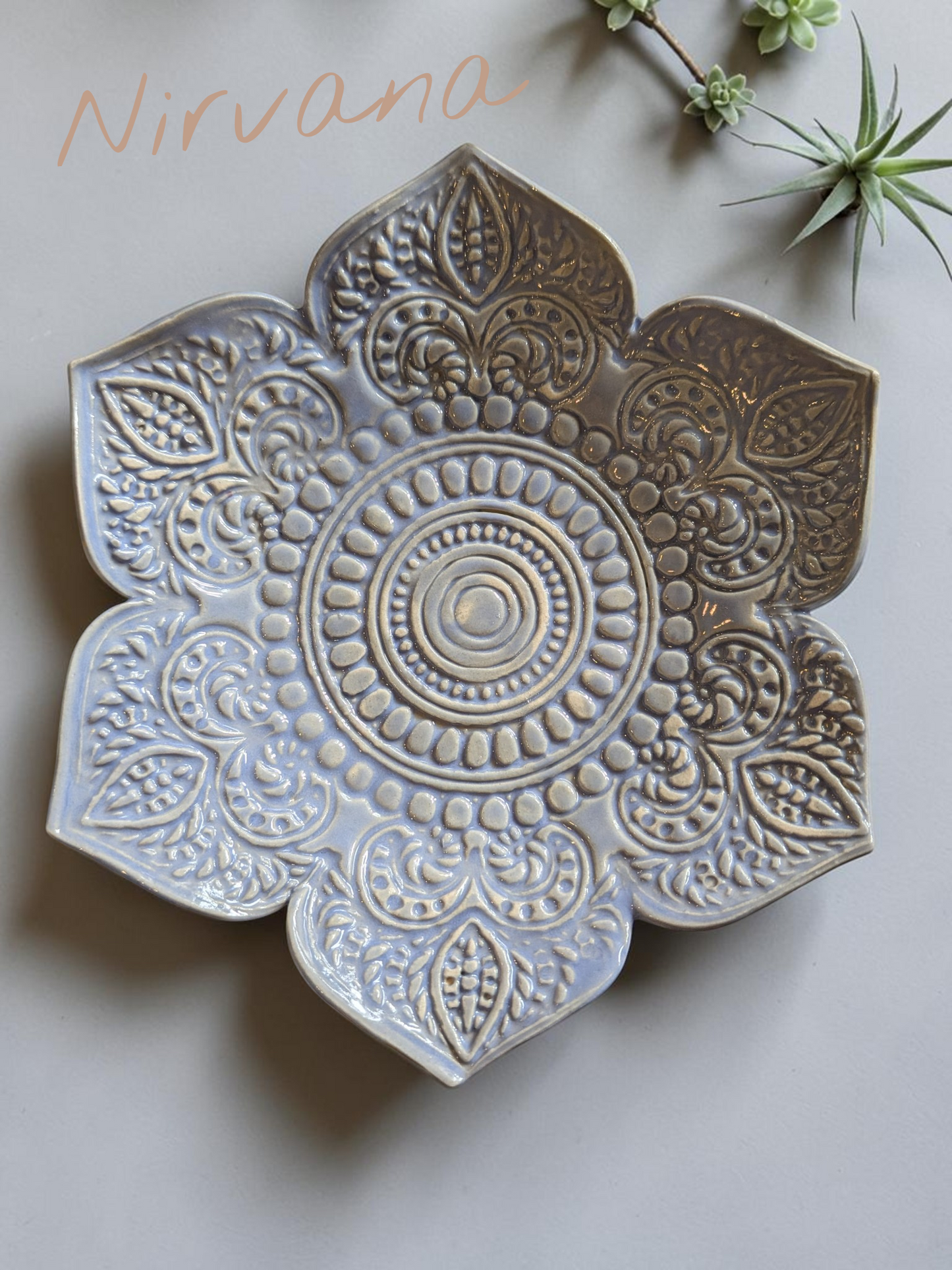 Handmade Mandala Tealight Plate - Made in Finland - Different Colours